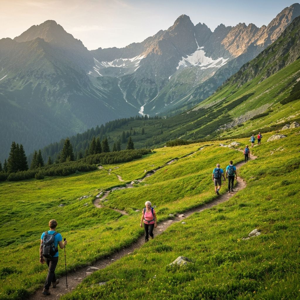 Summer Tatra Mountains with green meadows